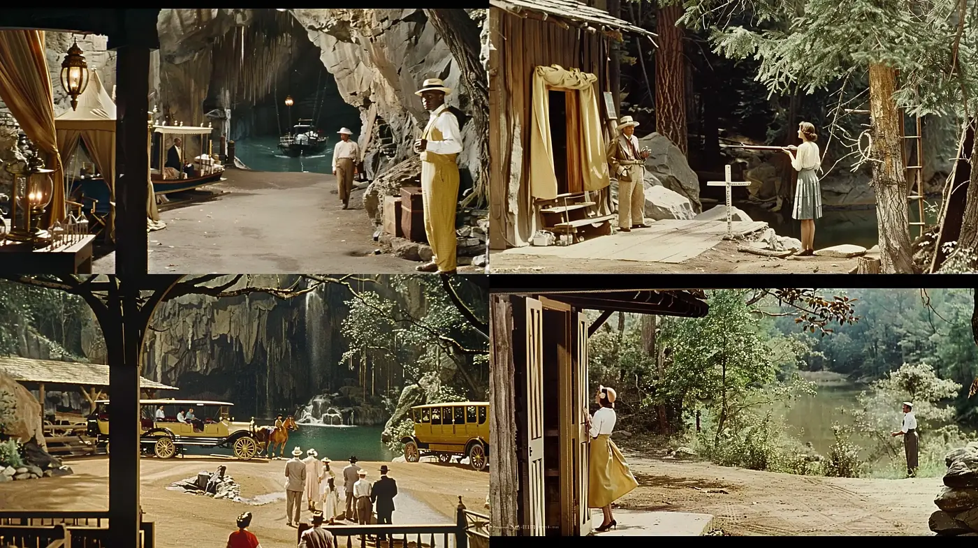 Timeless Cinemagraphic Essence with Idyllic Pastoral Hues - Midjourney sref style