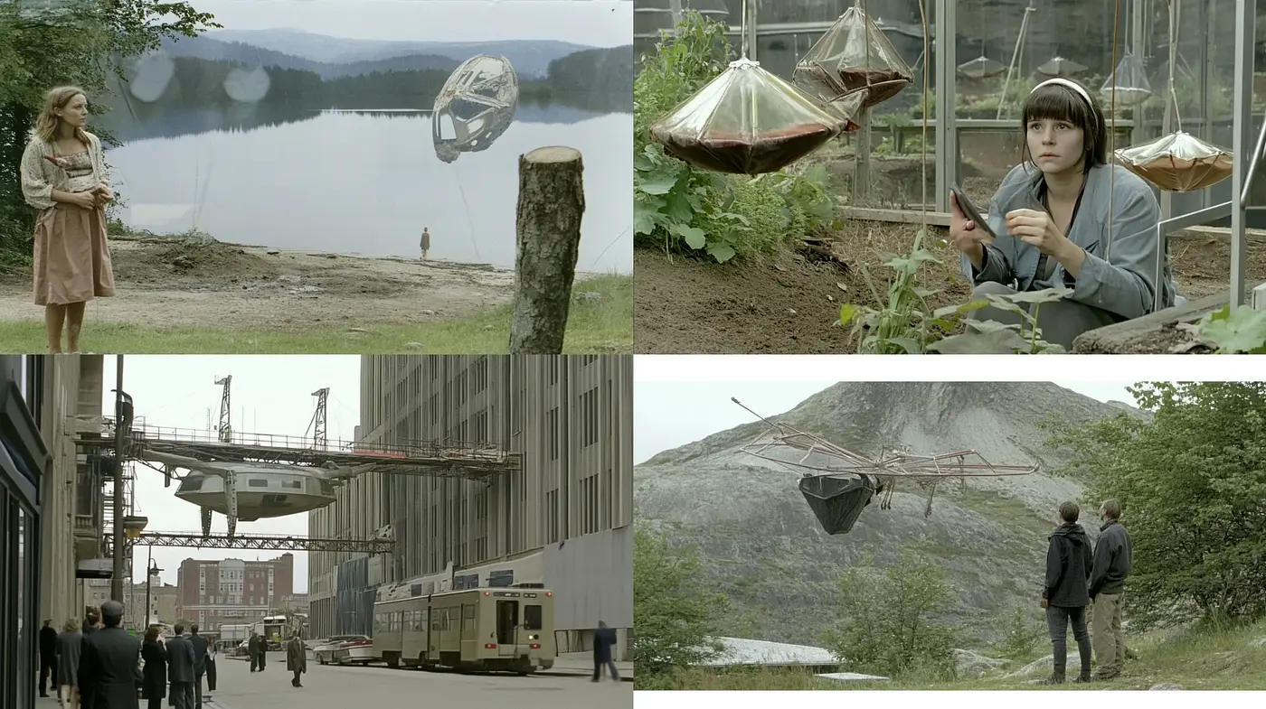 Cinematic Realism with Muted Earthy Tones and Surreal Intrusions - Midjourney sref style