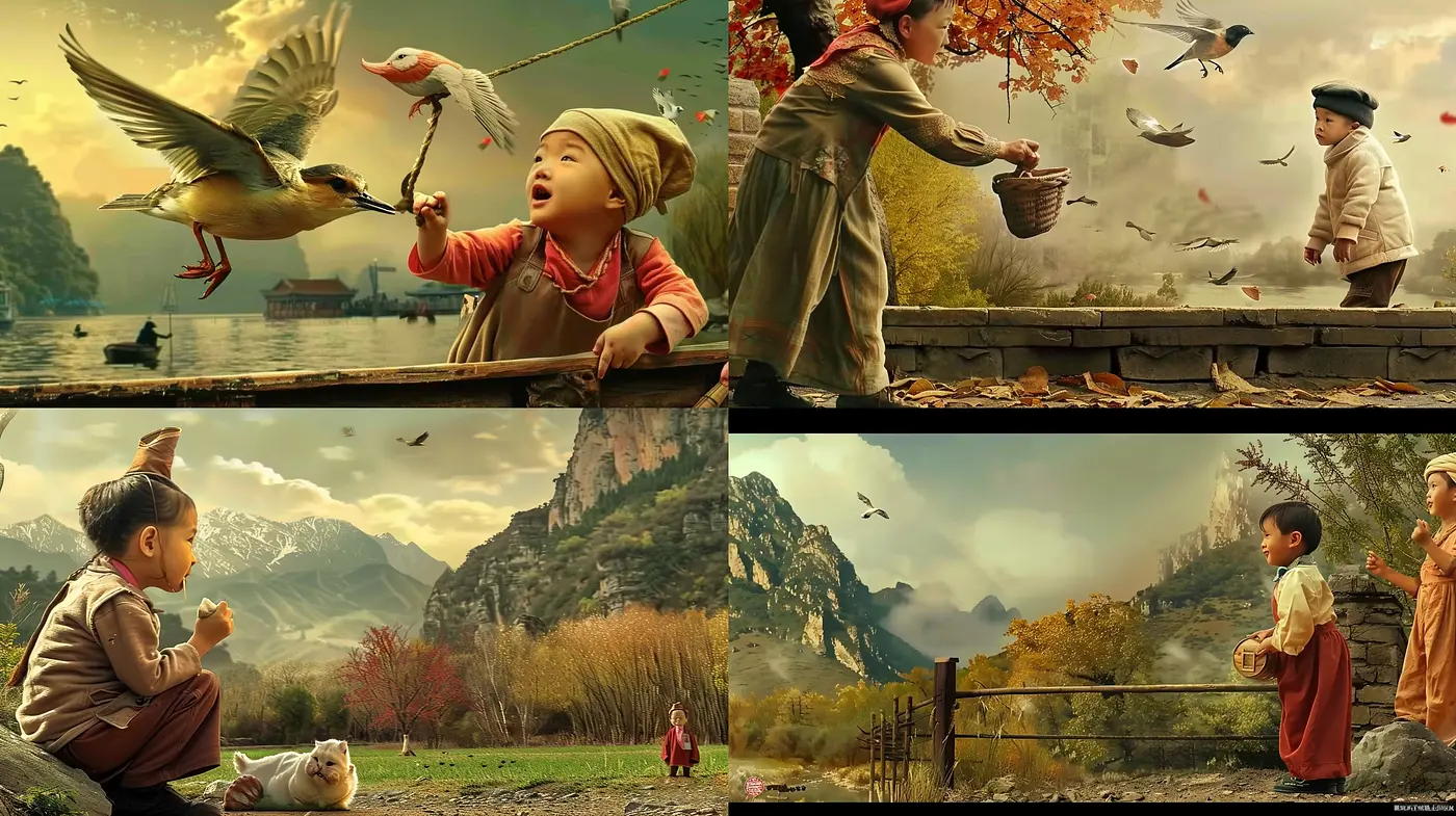 Idyllic Countryside Reverie: A Fusion of Warm Hues and Soft Textures in Pastoral Scenery - Midjourney sref style