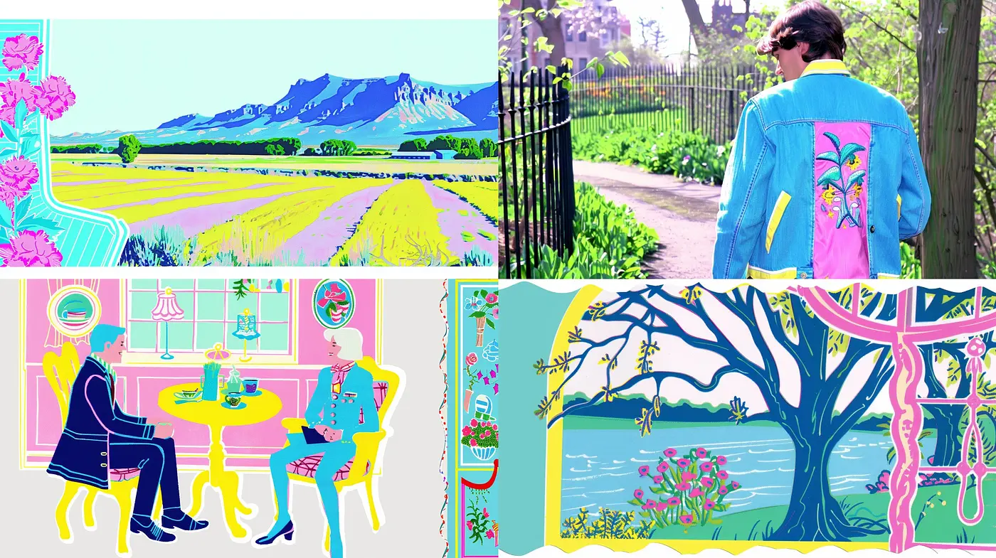 Saturated Daydreams: A Fusion of Bold Pop Art and Surrealist Fantasy - Midjourney sref style