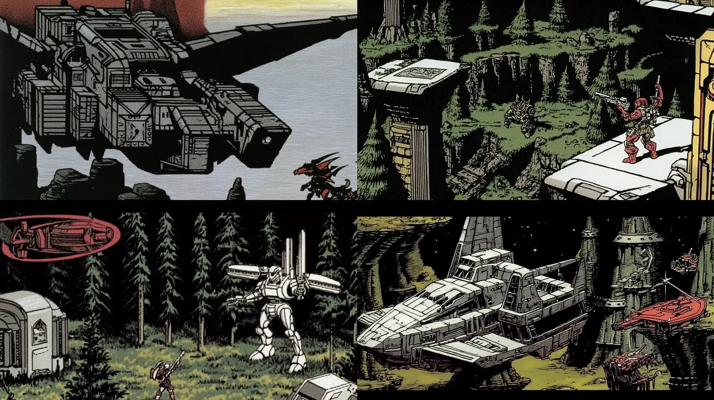 Futuristic Retro Sci-Fi Encounter - Midjourney sref style