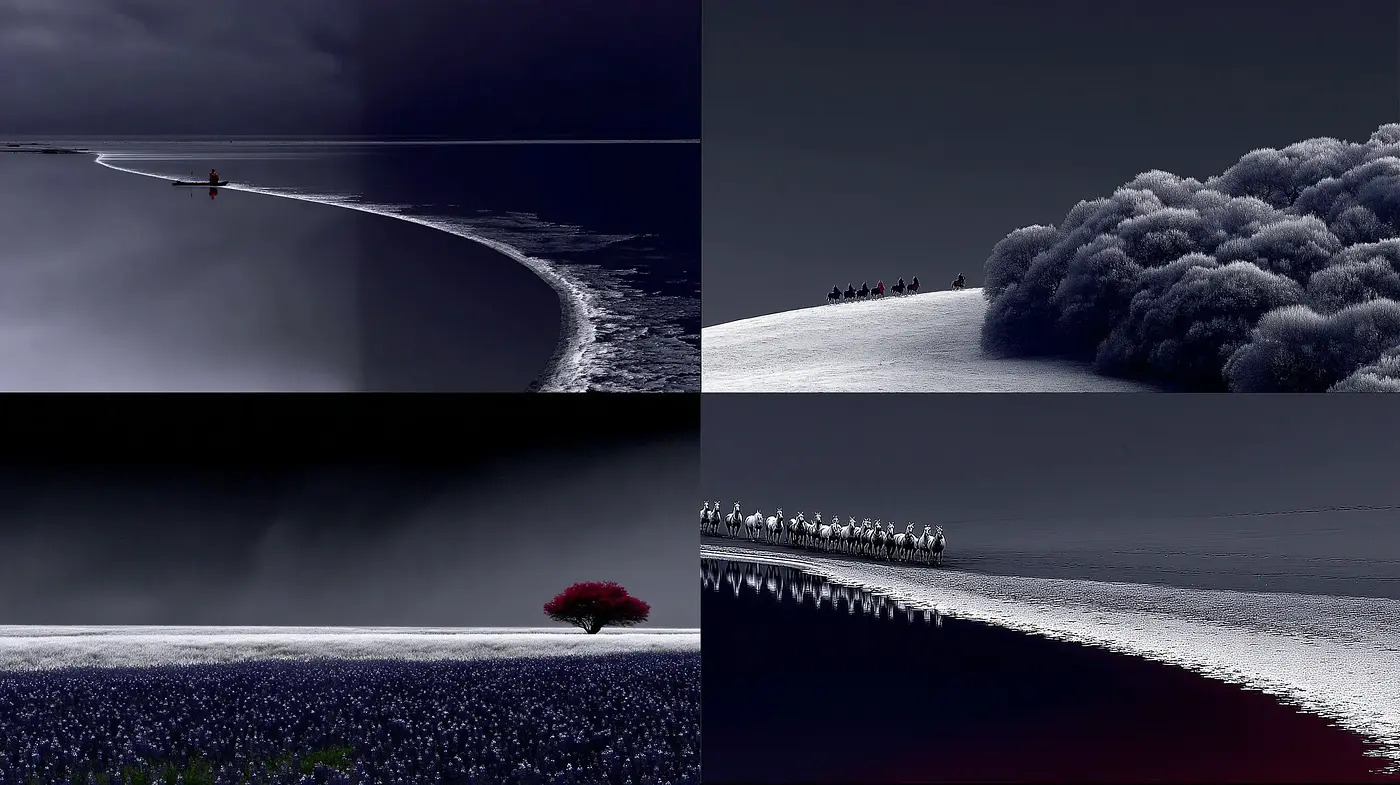 Mysterious and Ethereal Landscapes with a Surreal Touch - Midjourney sref style