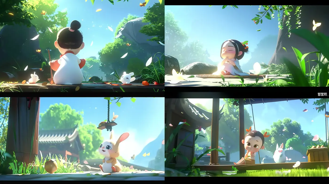 Sun-drenched Pastoral Vignettes with Softened Anime Influences - Midjourney sref style