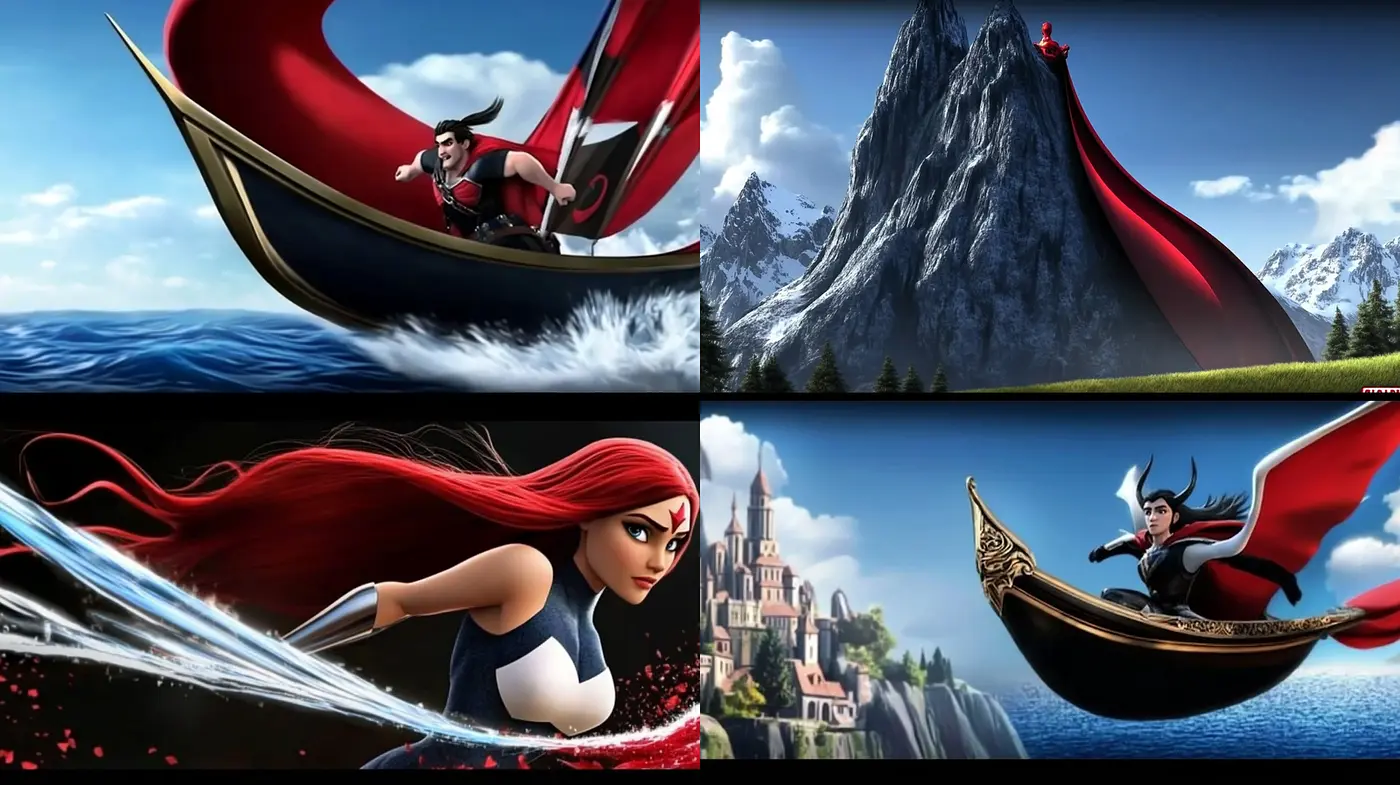 Dynamic and Vivid Action-Adventure Art Style with Fantasy Elements - Midjourney sref style