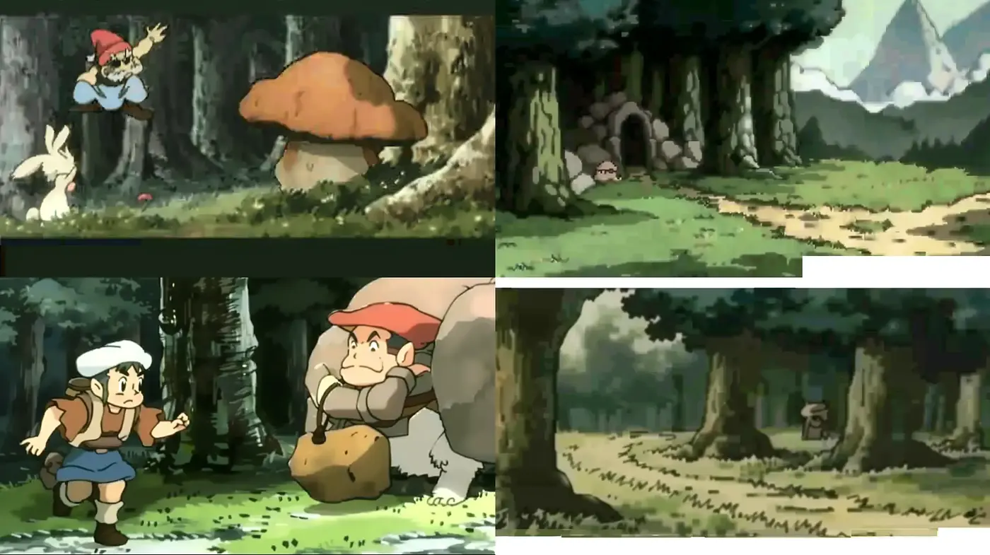 Enchanted Forest Adventure in Stylized Anime - Midjourney sref style