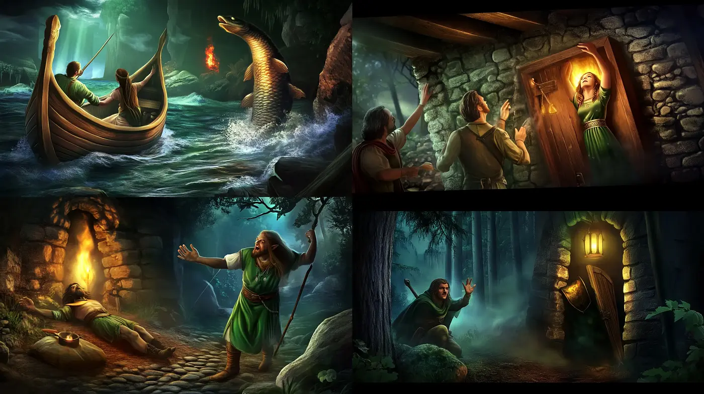 Enigmatic Luminescence: A Fusion of Fantasy and Folklore in Digital Artistry - Midjourney sref style