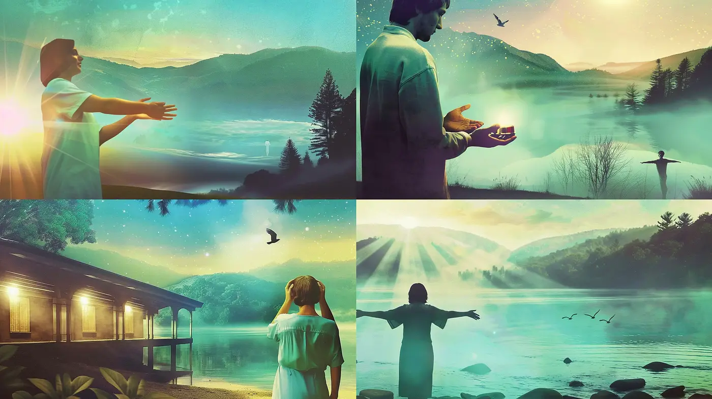 Ethereal Dawn Moments: A Serene Digital Watercolor Series - Midjourney sref style