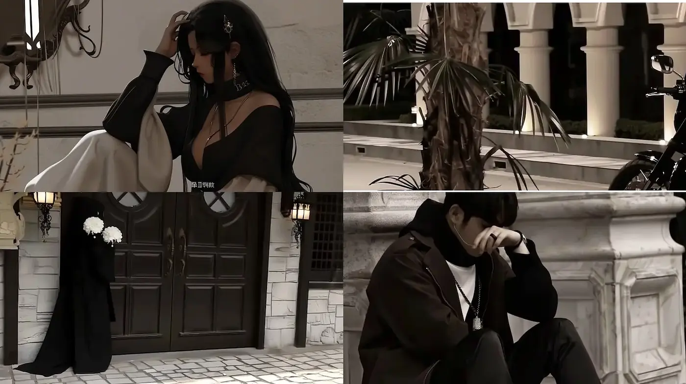 Dark Romantic Aesthetic with Urban Influences and Nostalgic Tones - Midjourney sref style