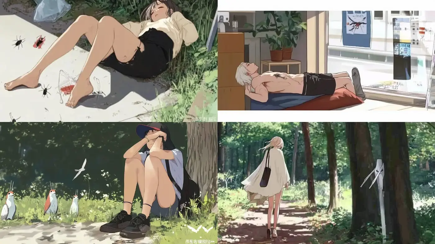Tranquil Narratives in Soft-Toned Anime Aesthetics - Midjourney sref style