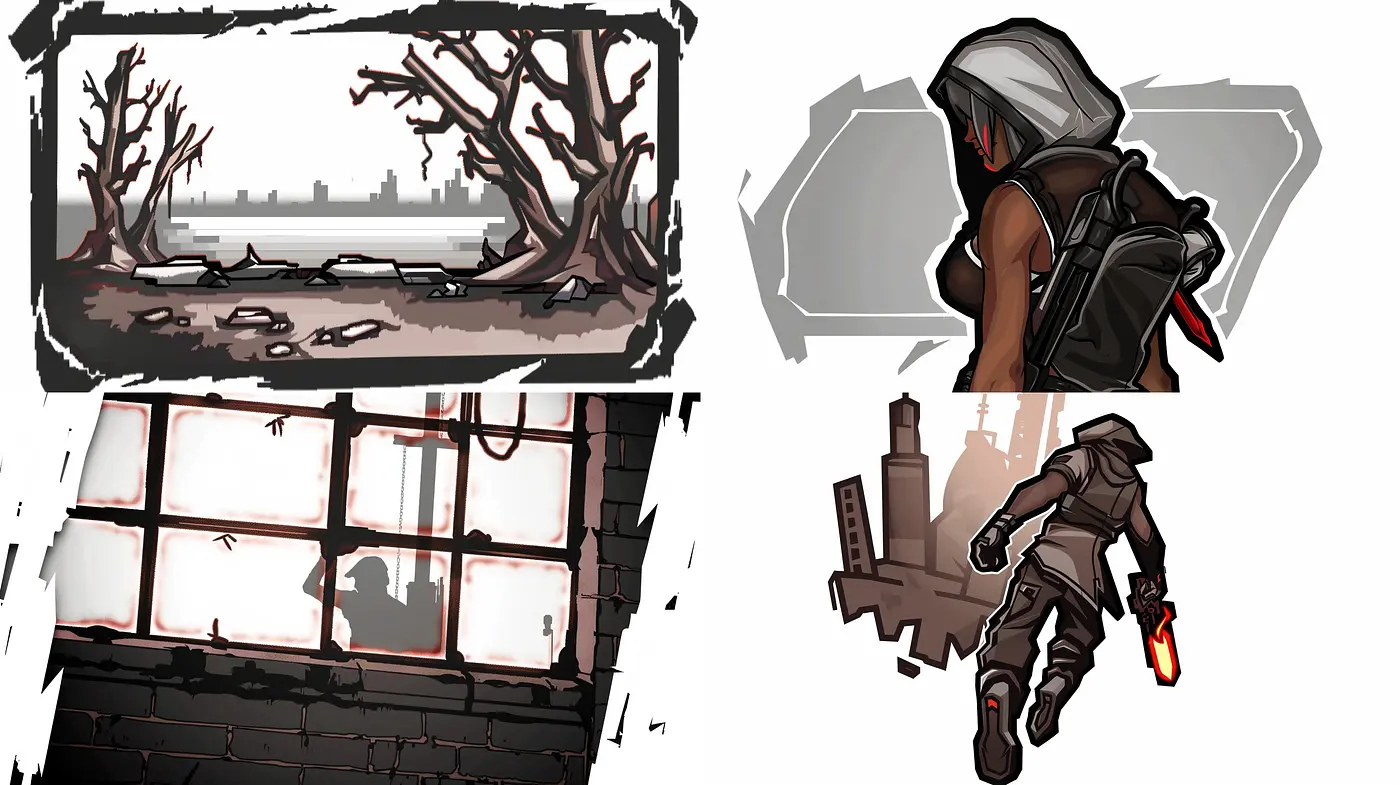Sepia-Tinged Urban Dystopia: A Fusion of Grim Realities and Surreal Imagery - Midjourney sref style