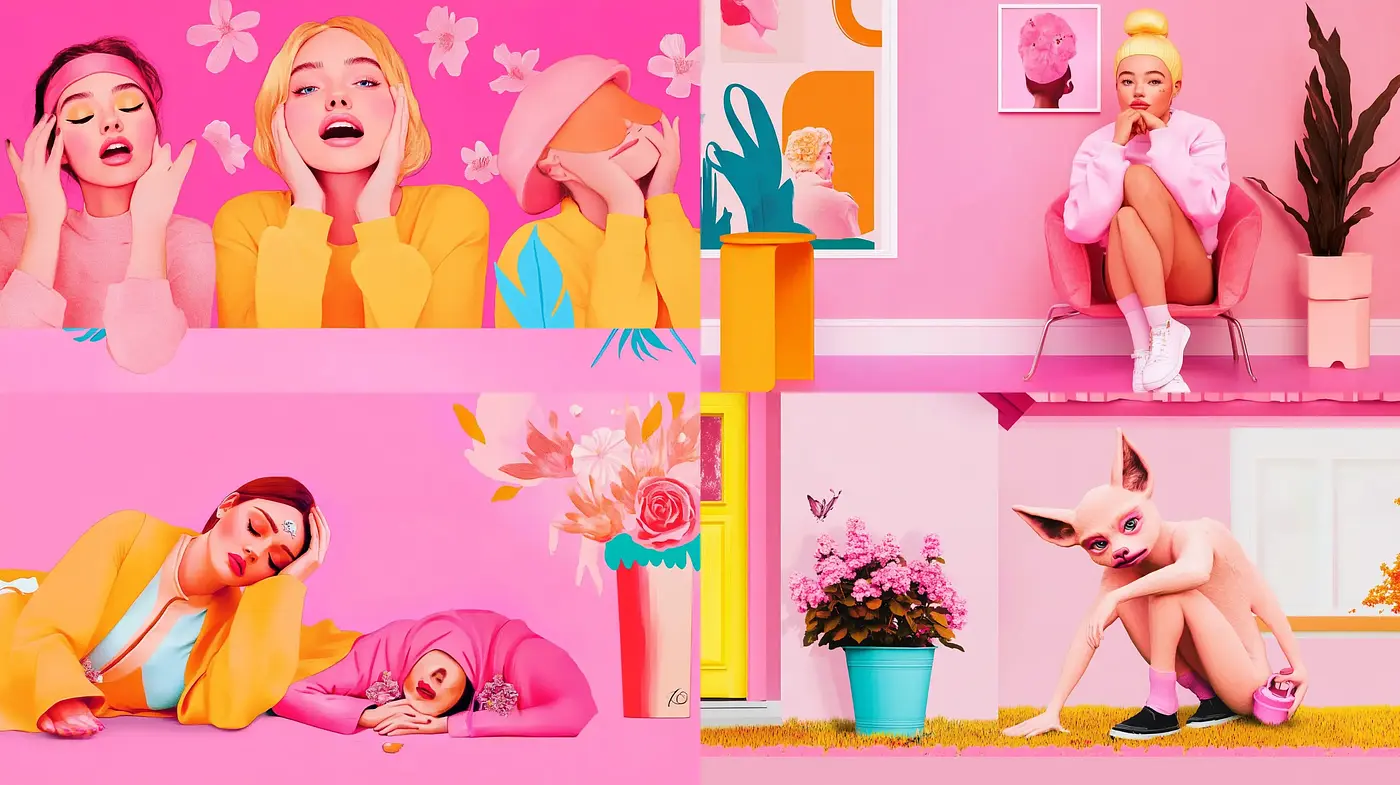 Surreal Candy-Colored Dreamscape Collection - Midjourney sref style