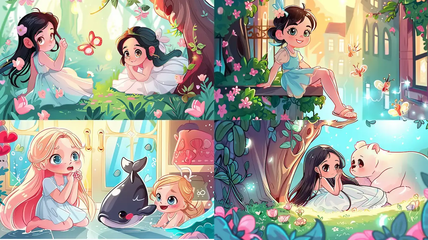 Whimsical and Playful Illustration with a Touch of Innocence - Midjourney sref style