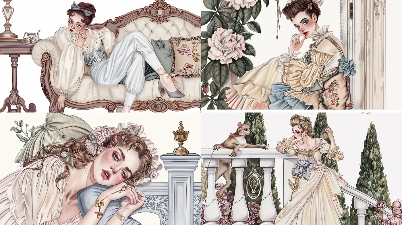 Elegant Classicism with a Pastel Renaissance Touch - Midjourney sref style