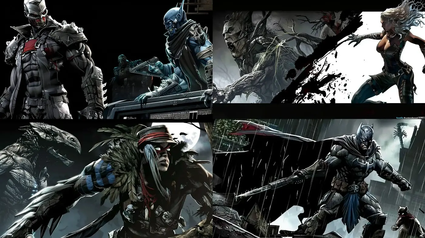 Dynamic Graphic Novel Esque Action Imagery with Gritty Details - Midjourney sref style