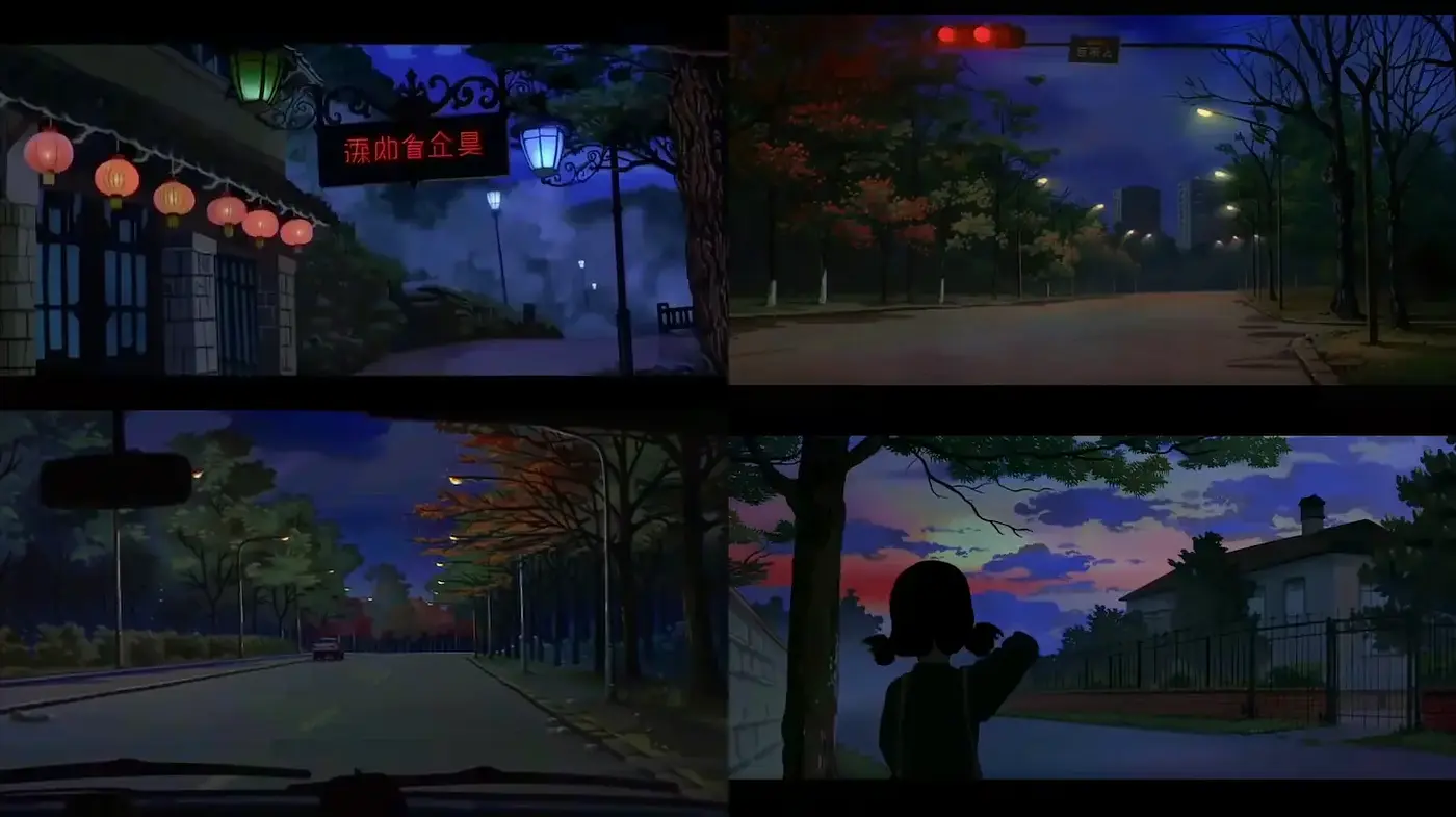 Cinematic Urban Nightscapes with Nostalgic Atmospheric Depth - Midjourney sref style