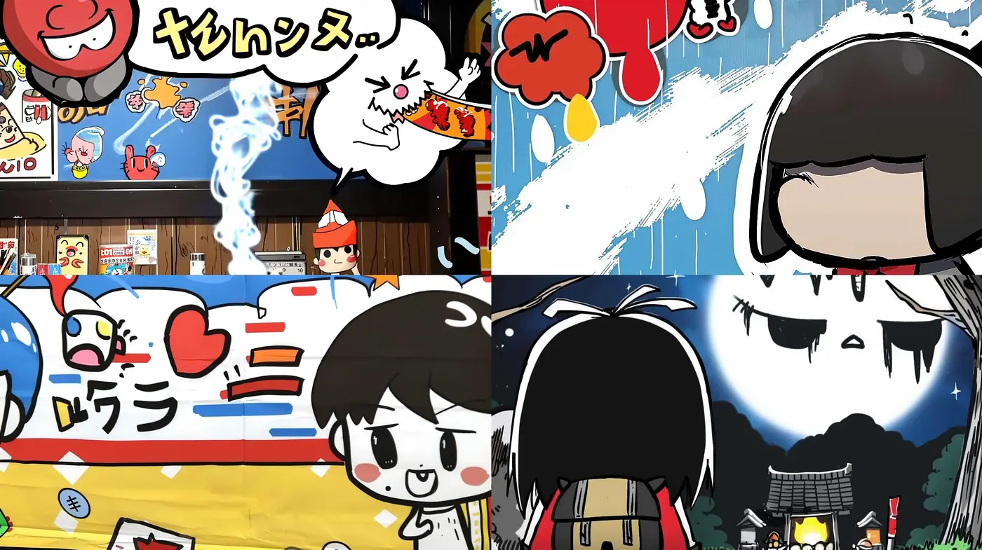 Animated Fusion of Whimsy and Sentiment in Vivid Comic-Inspired Artistry - Midjourney sref style