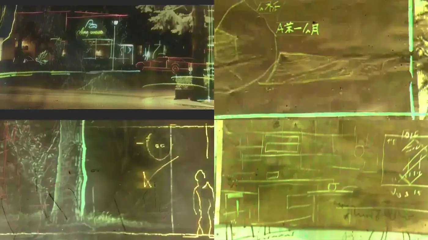 Futuristic Neon-Lit Urban Elements with Ethereal Overtones - Midjourney sref style