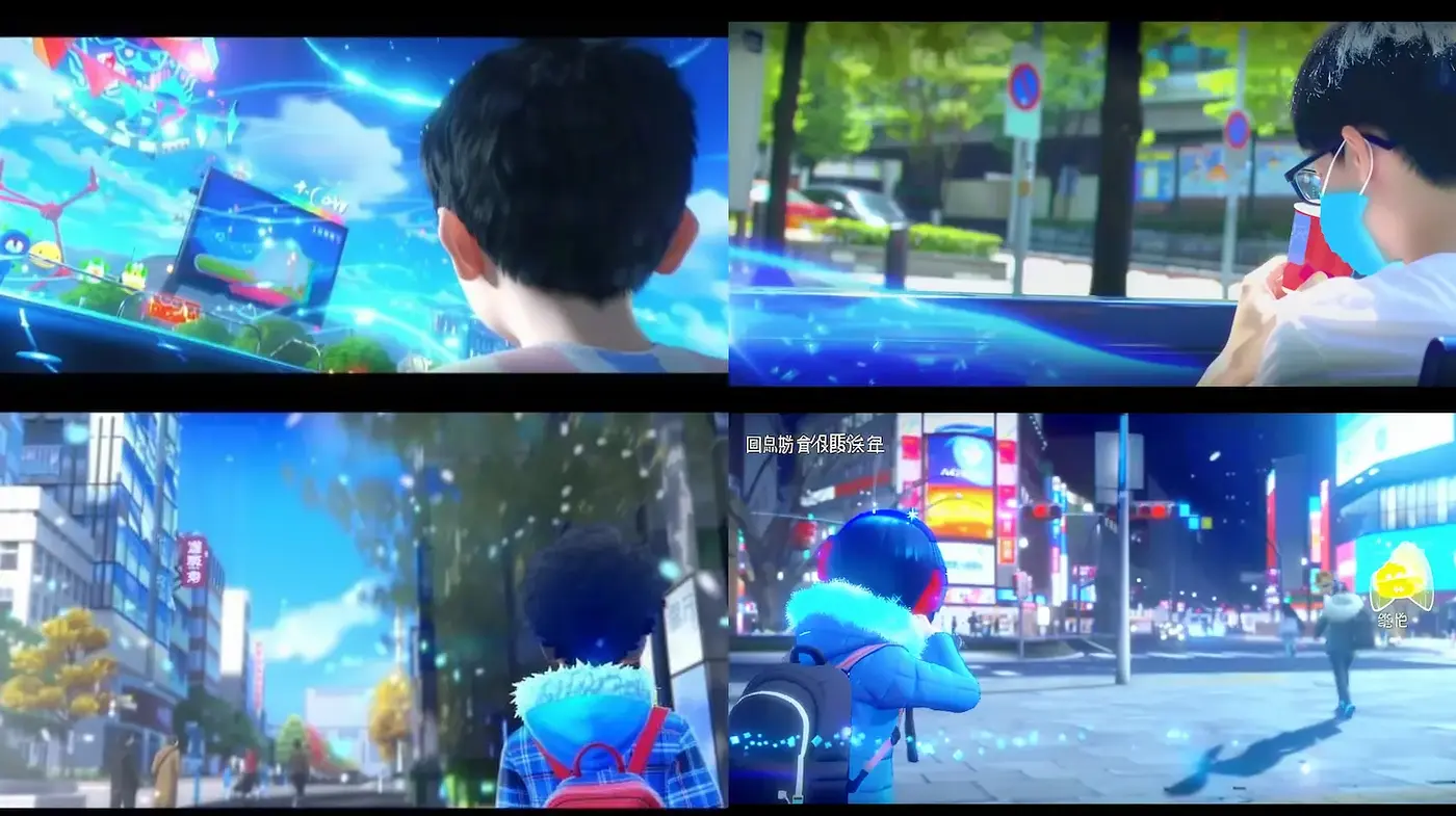 Dynamic and immersive animated urban scenes with a vibrant futuristic essence - Midjourney sref style