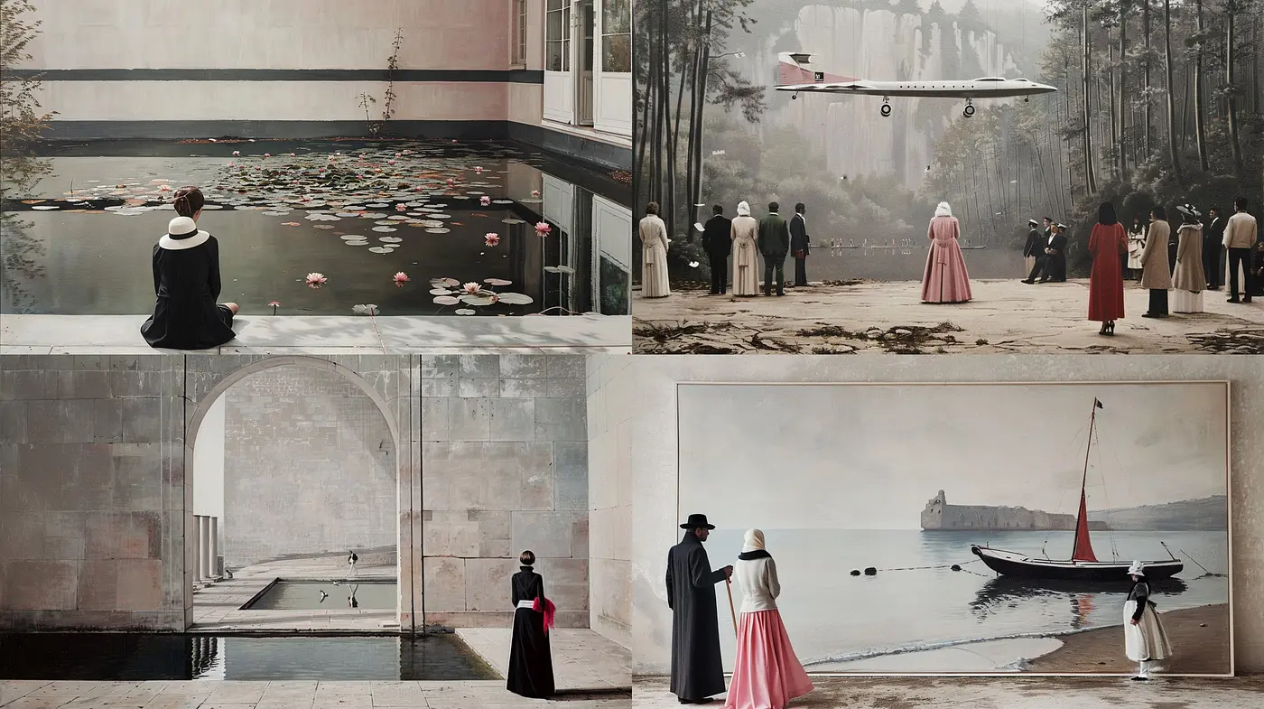 Ethereal Serenity: A Study in Somber Elegance and Soft Textures - Midjourney sref style