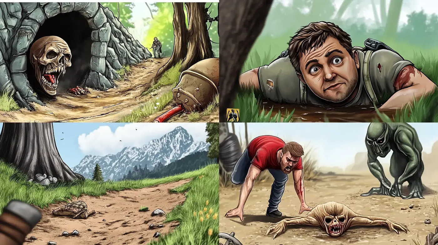 Pensive Adventurous Quest in Vivid Illustrative Realism - Midjourney sref style