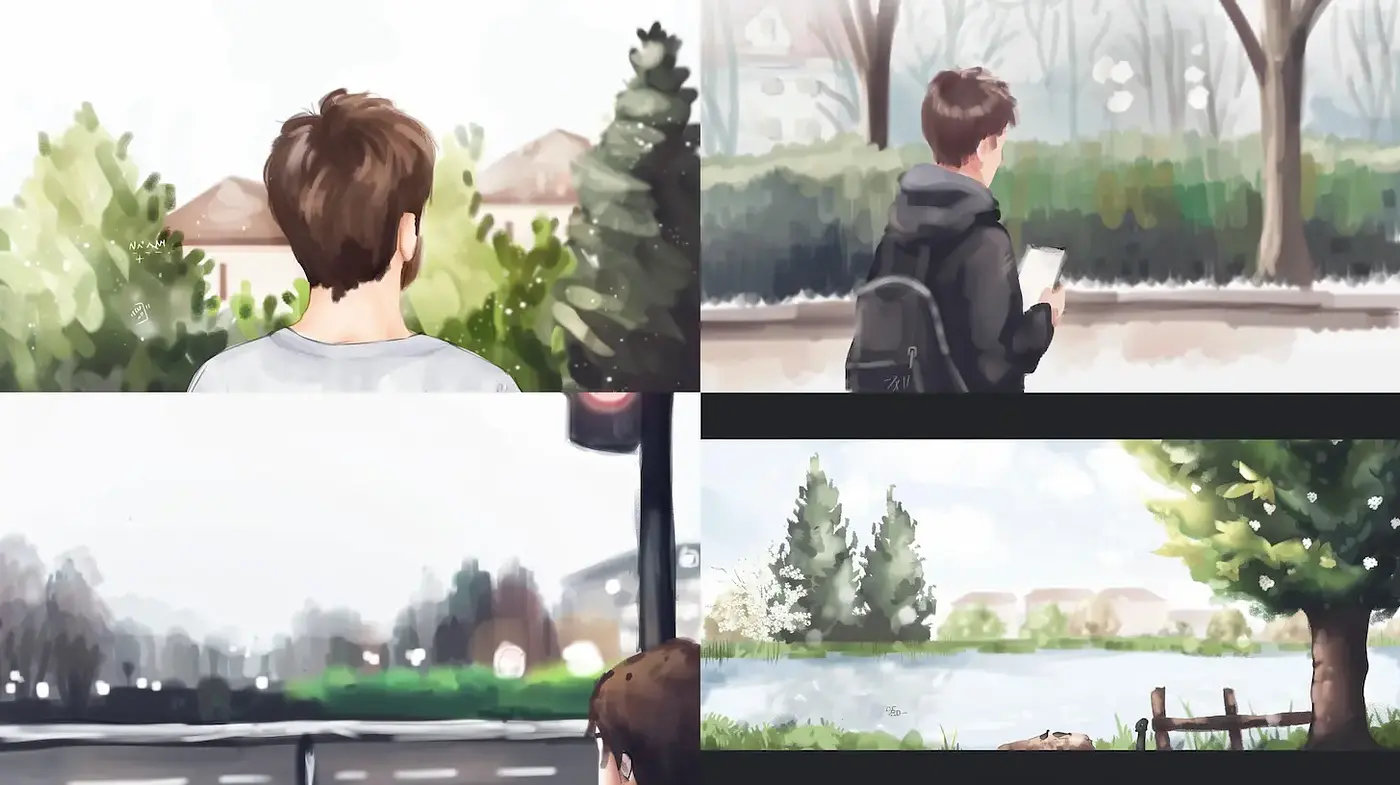 Softly Rendered Scenes With a Reflective and Serene Atmosphere - Midjourney sref style