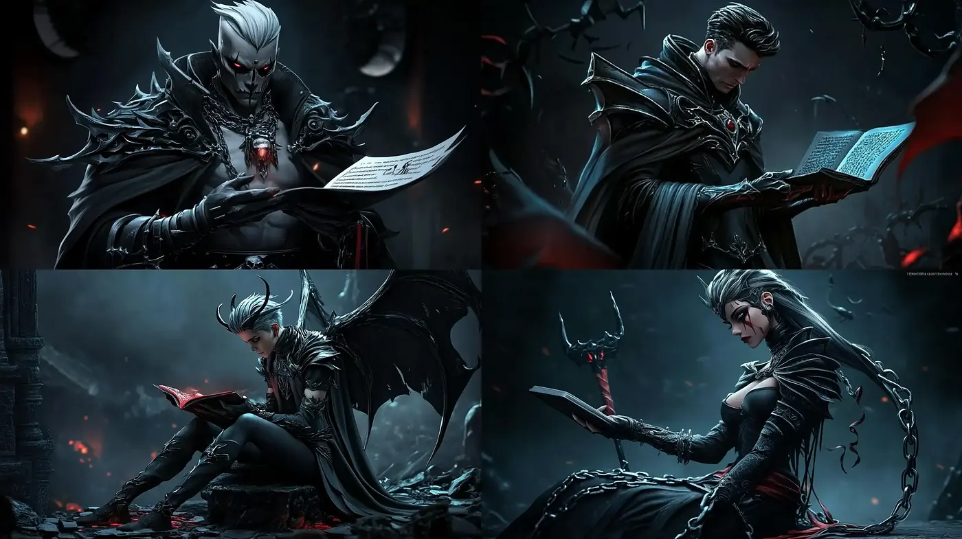 Gothic Nocturnal Elegance with a Dark Fantasy Essence - Midjourney sref style