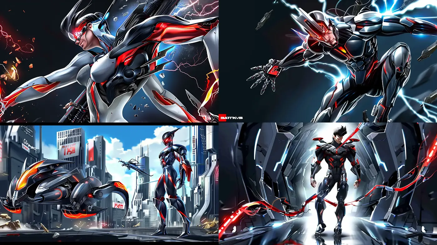 Electrifying Cybernetic Dynamicism: A Fusion of Futurism and High-Octane Energy - Midjourney sref style