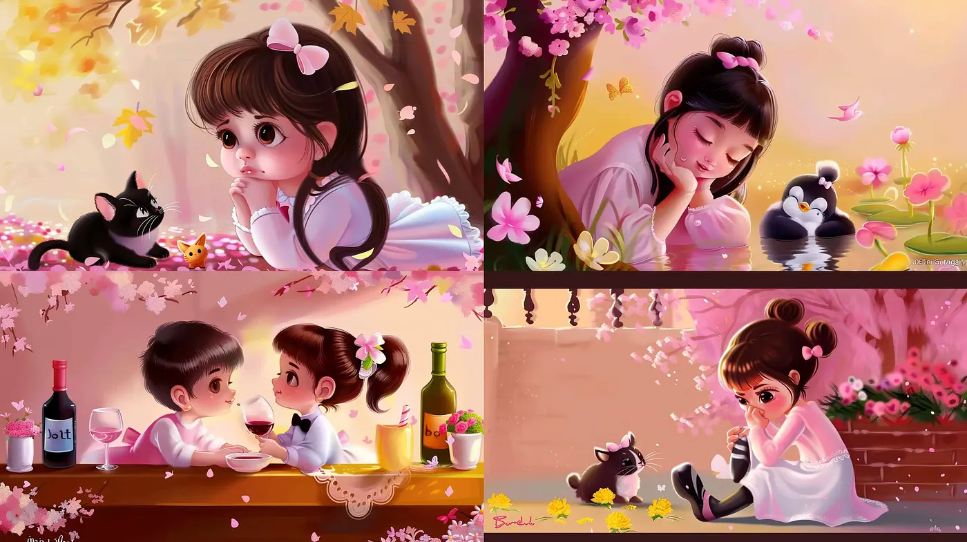 Consistent Hues of Nostalgia in Stylized Digital Paintings - Midjourney sref style