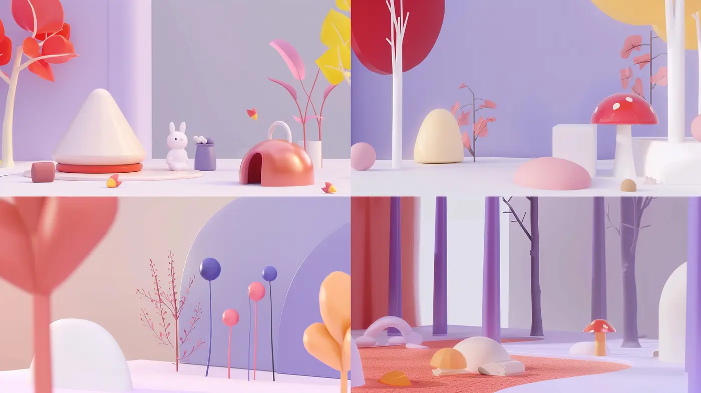 Serene Pastel Dreamscape: A Harmonious Blend of Soft Hues and Gentle Textures - Midjourney sref style