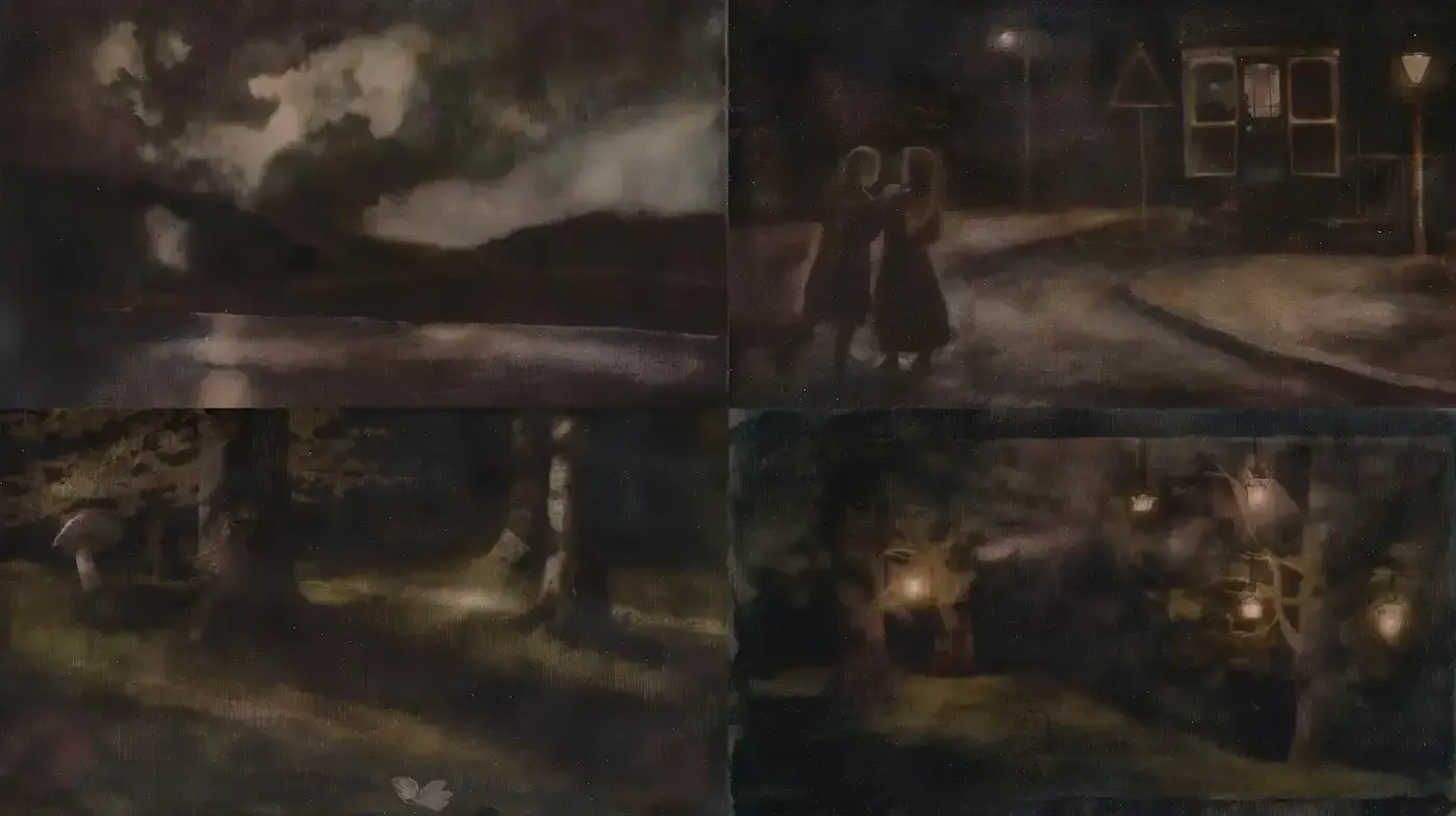 Mystical and Atmospheric Nighttime Scenes - Midjourney sref style