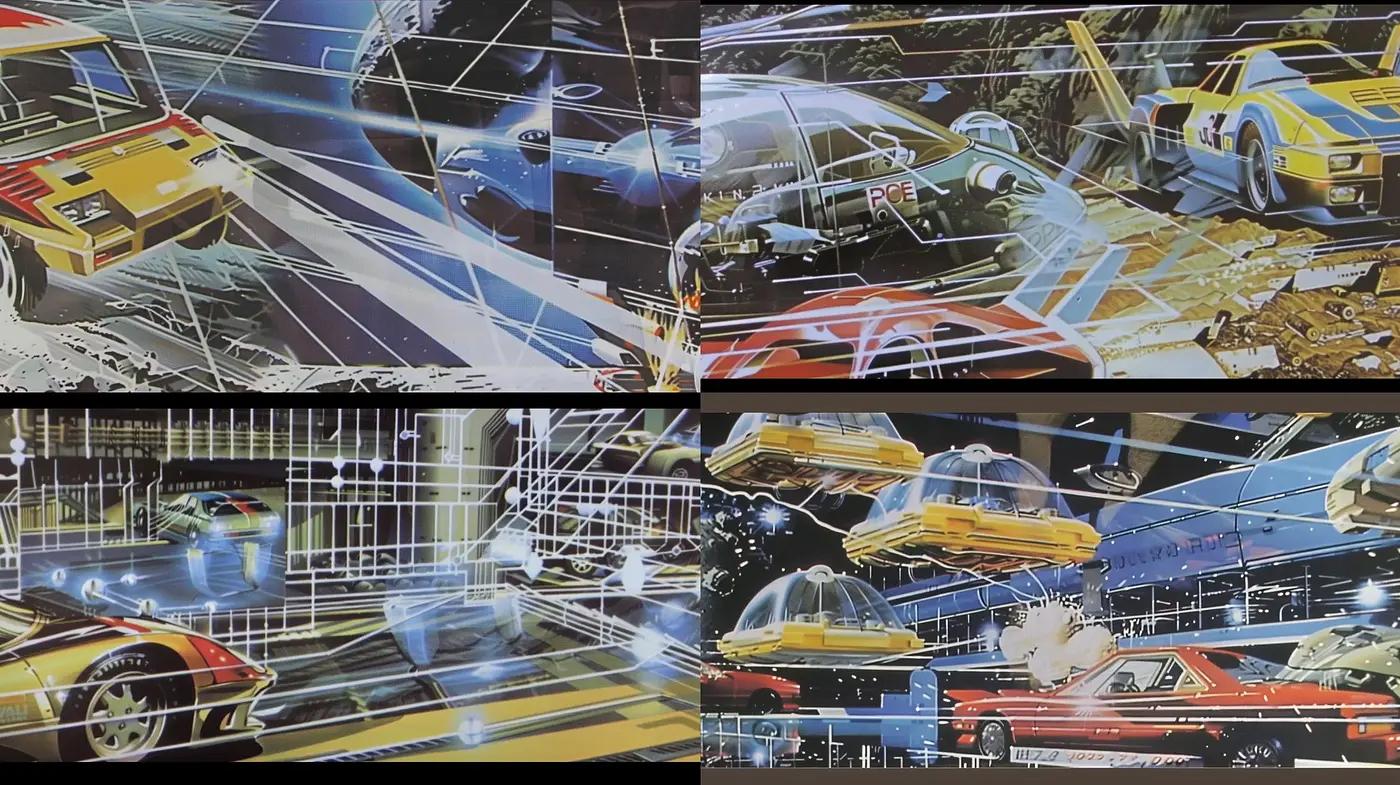 Retro-Futuristic Velocity: An Homage to Syd Mead's Visions - Midjourney sref style