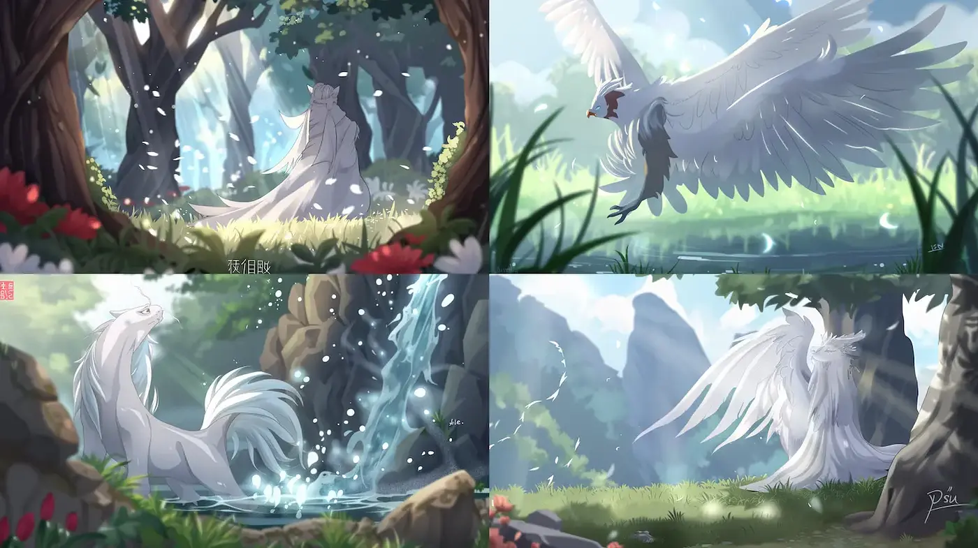 Ethereal Enchantment in a Whimsical Nature Setting - Midjourney sref style