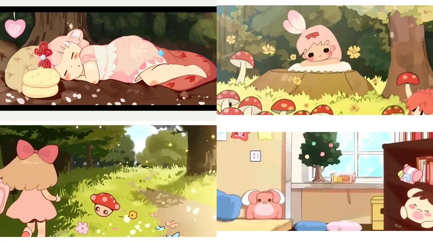 Enchanted Pastel Storybook Illustration Style - Midjourney sref style