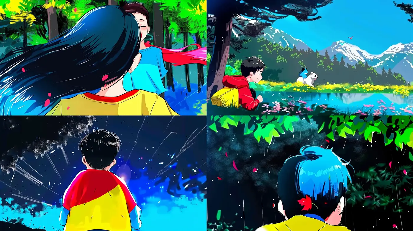 Lush and Vibrant Anime-Inspired Dreamscape - Midjourney sref style