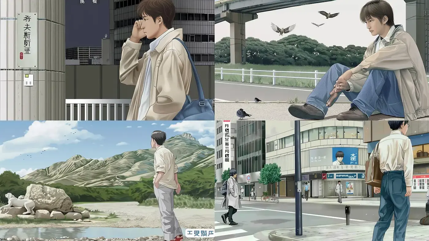 Stylized Urban Narrative with a Strong Sense of Place - Midjourney sref style