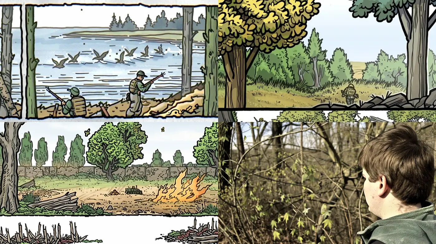 Consistent Vintage Comic Book Homage with Earthy Tones and Stylized Line Art - Midjourney sref style
