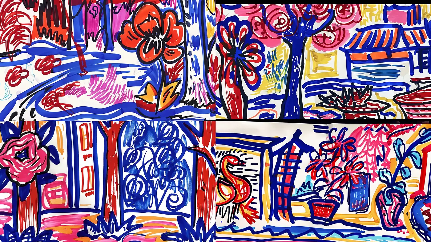 Vibrant Abstract Expressionist Brushwork - Midjourney sref style