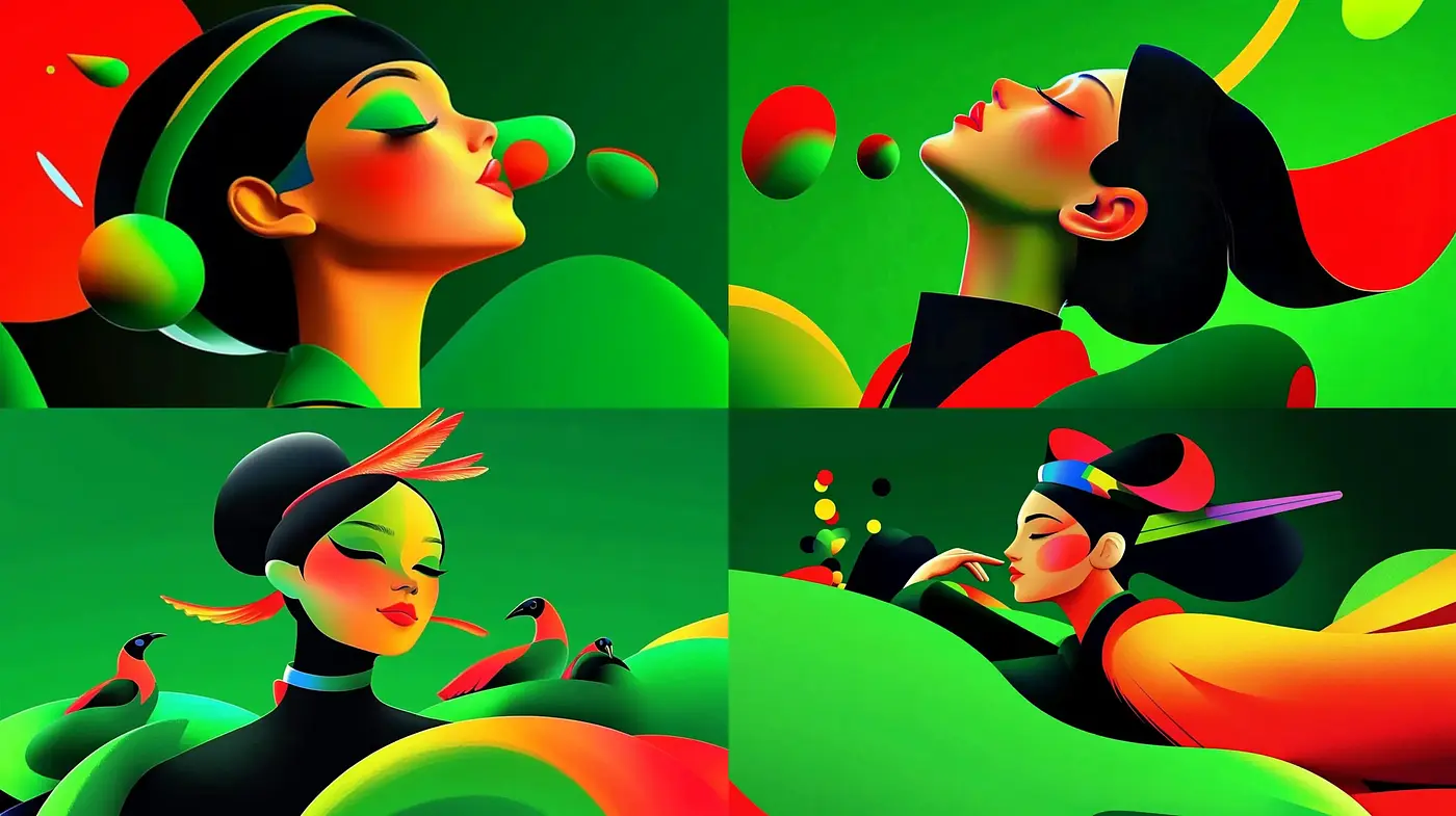 Surreal Vibrance and Pop Art Fusion - Midjourney sref style