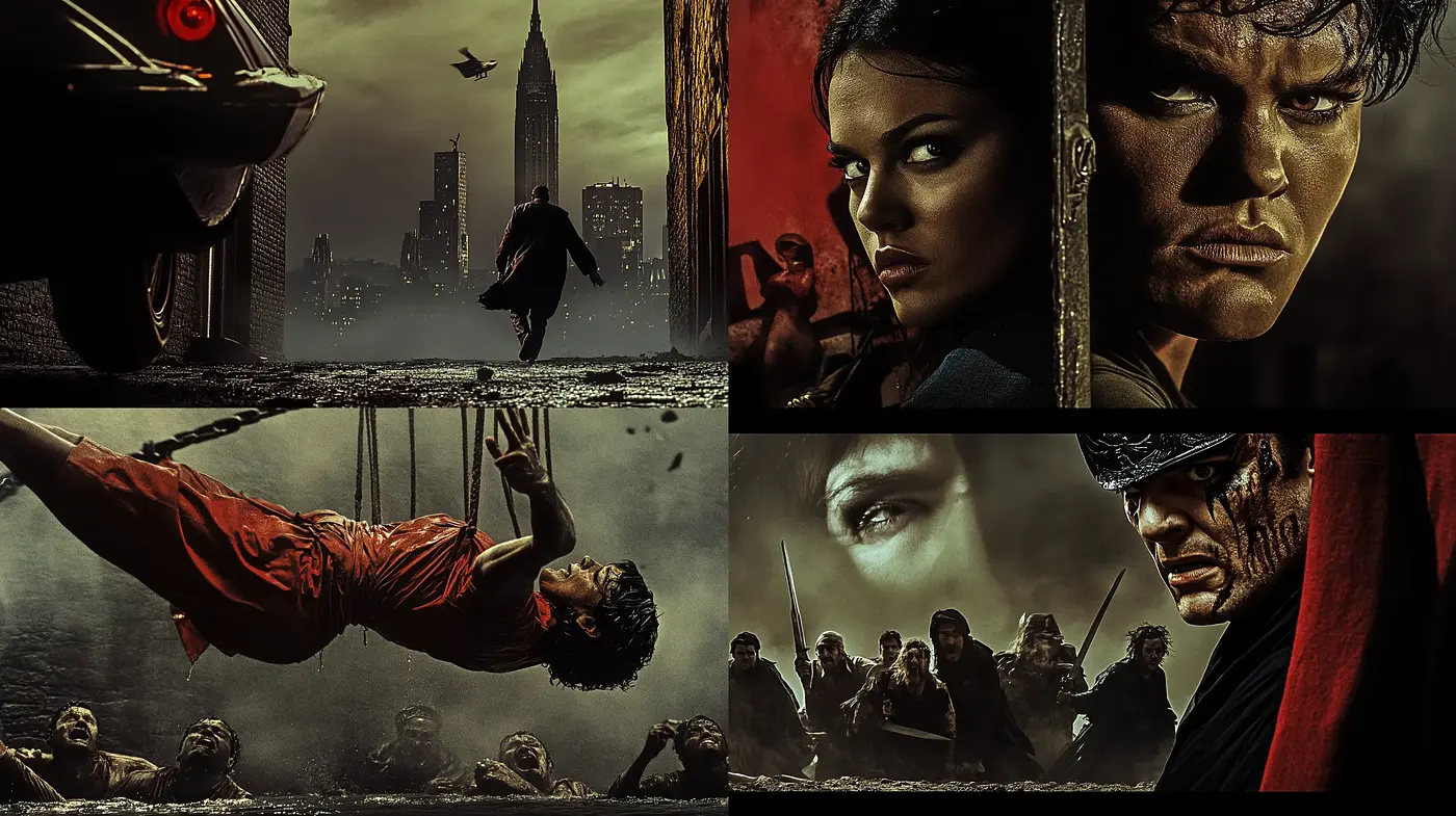 Cinematic Epic Drama Inspired Visuals with Suspenseful Undertones - Midjourney sref style