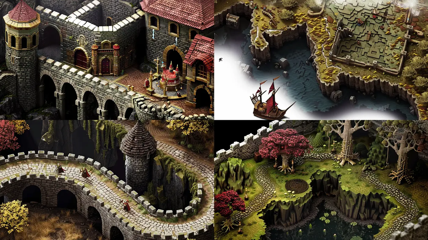 Enthralling Medieval Fantasia: An Artistic Homage to Classic Fantasy Role-Playing Games - Midjourney sref style