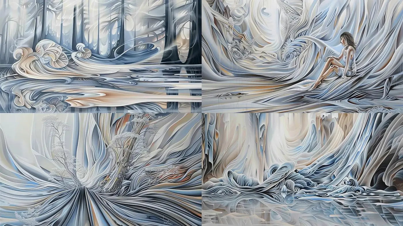 Ethereal Swirls of Dreamlike Surreality - Midjourney sref style