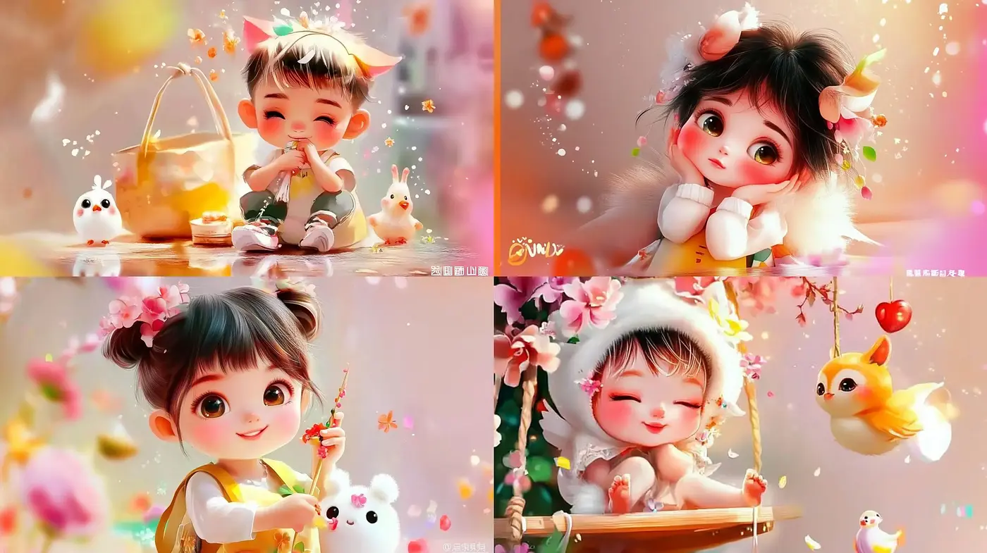 Warm and Whimsical Digital Illustrations with a Vibrant Dreamlike Essence - Midjourney sref style