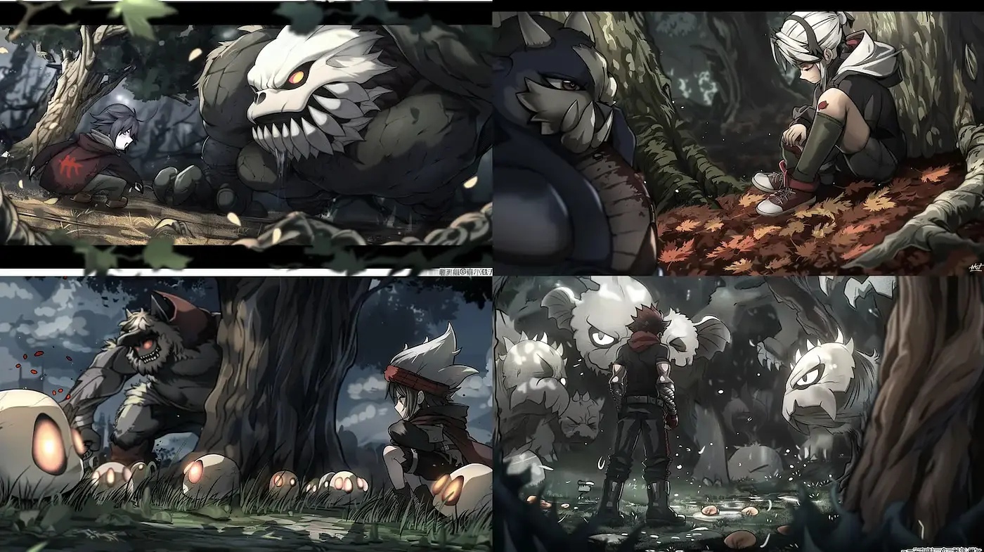 Fantasy-themed artwork with a blend of dark and vibrant elements - Midjourney sref style