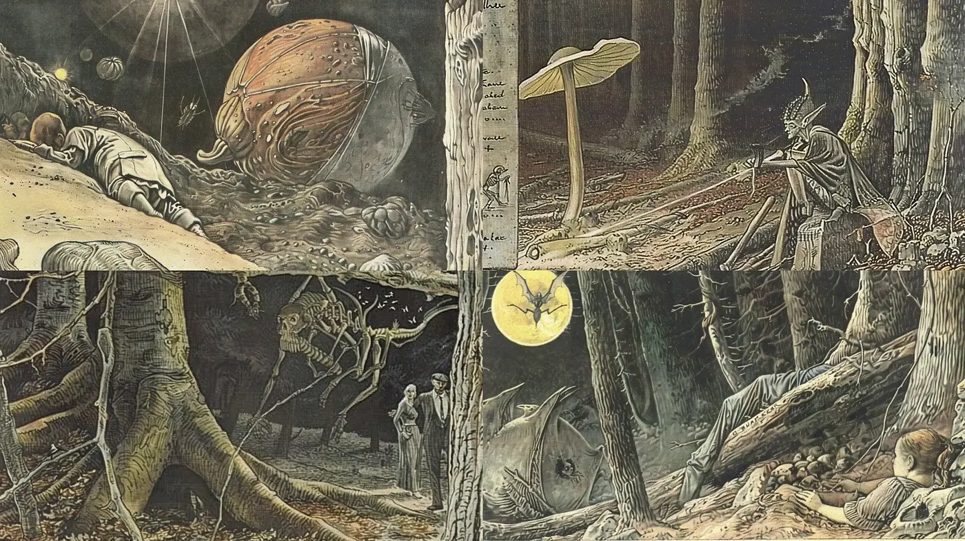 Otherworldly Surrealist Dreamscape Fusion - Midjourney sref style