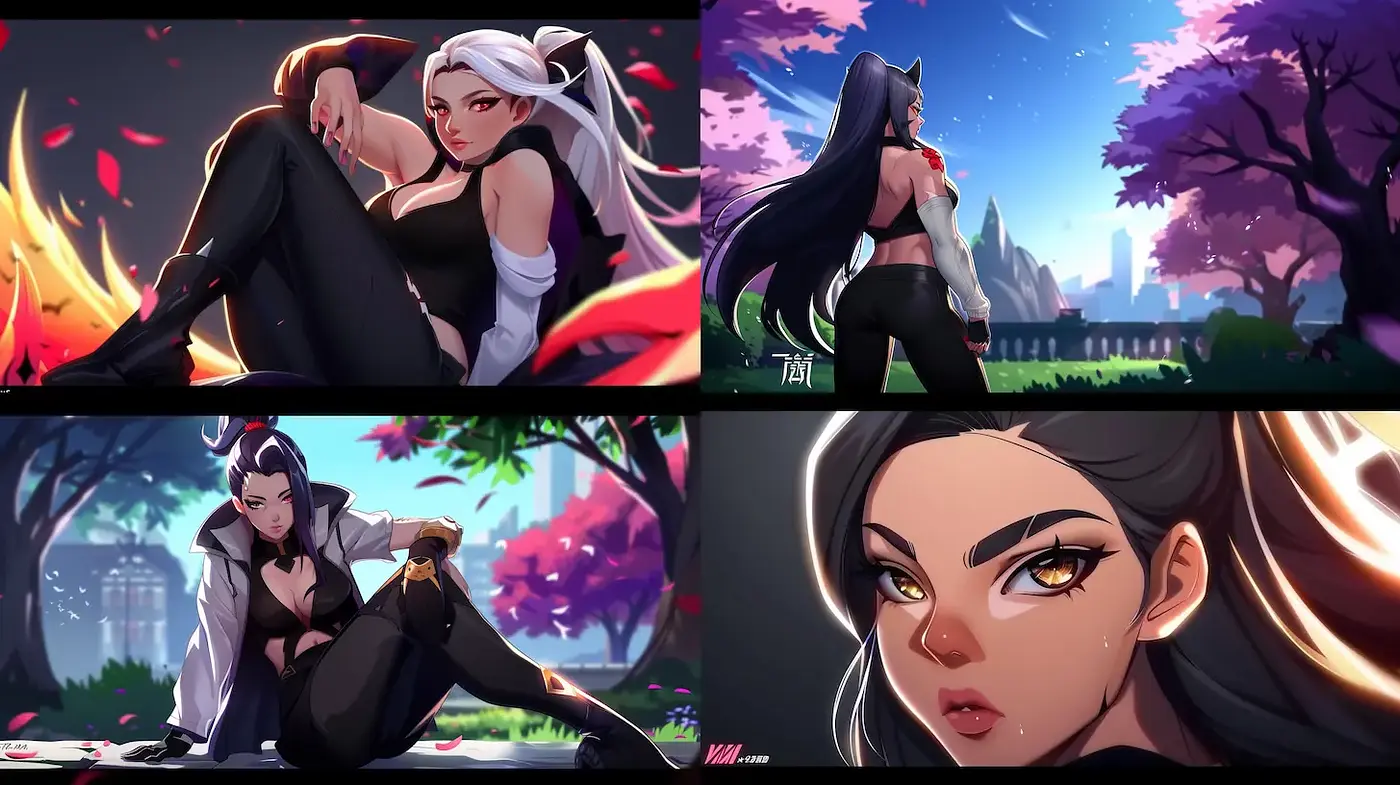 Dynamic and Stylish Digital Illustrations with a Fantasy Spin - Midjourney sref style