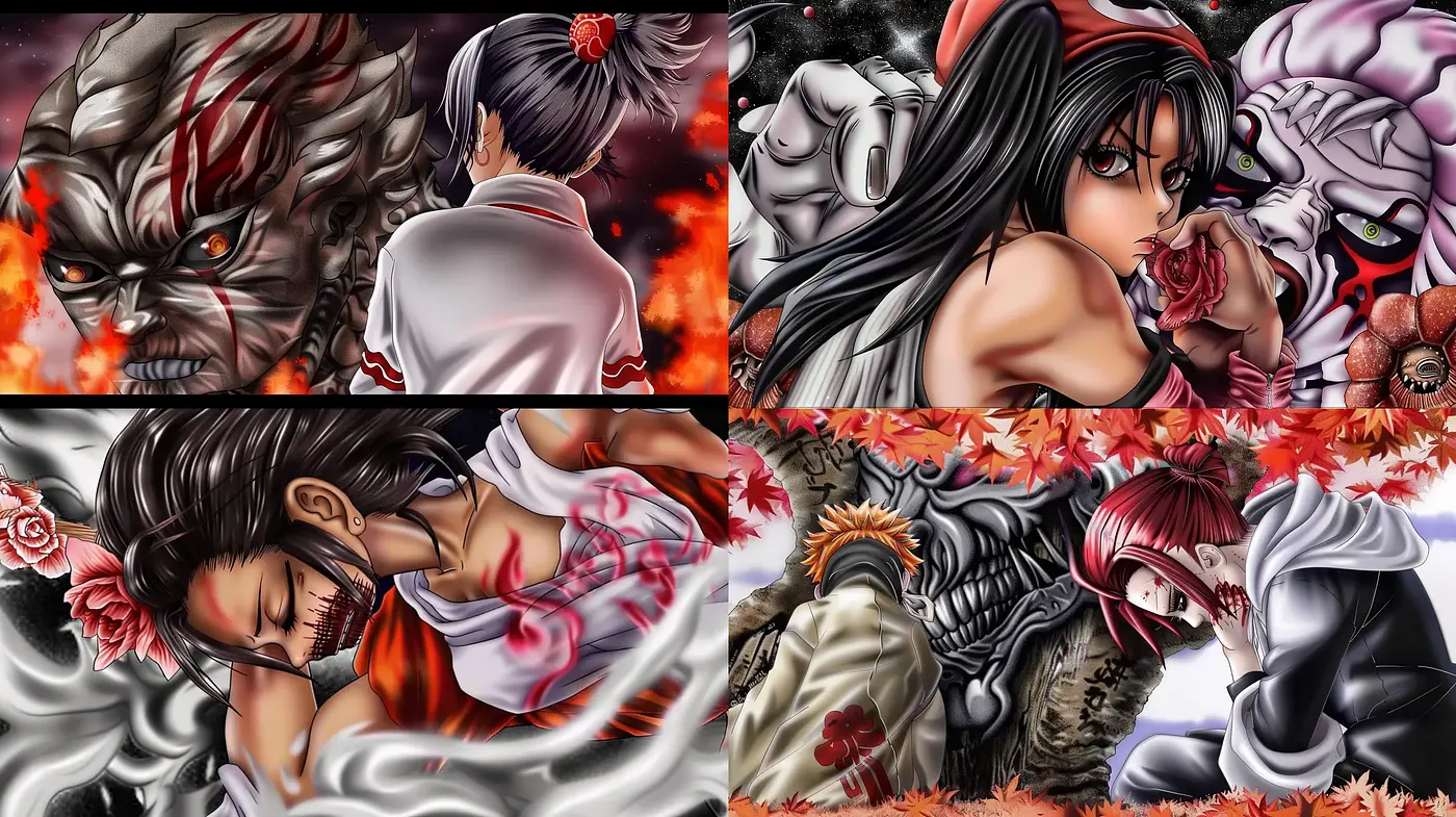 Ethereal Shades of Anime-Inspired Digital Artistry - Midjourney sref style