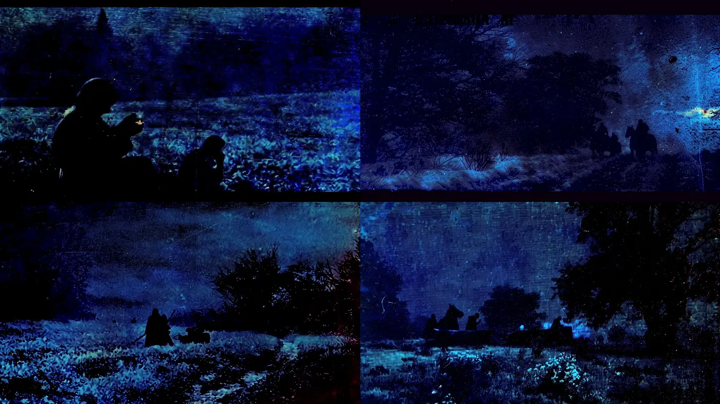 Ethereal Nocturnes in Monochromatic Blues - Midjourney sref style