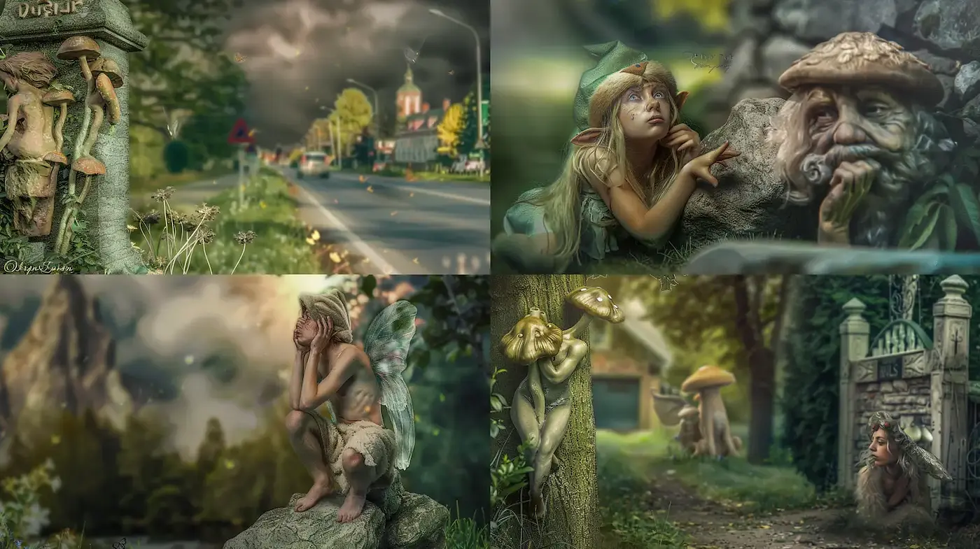Whimsical Fantasy with a Touch of Realism - Midjourney sref style