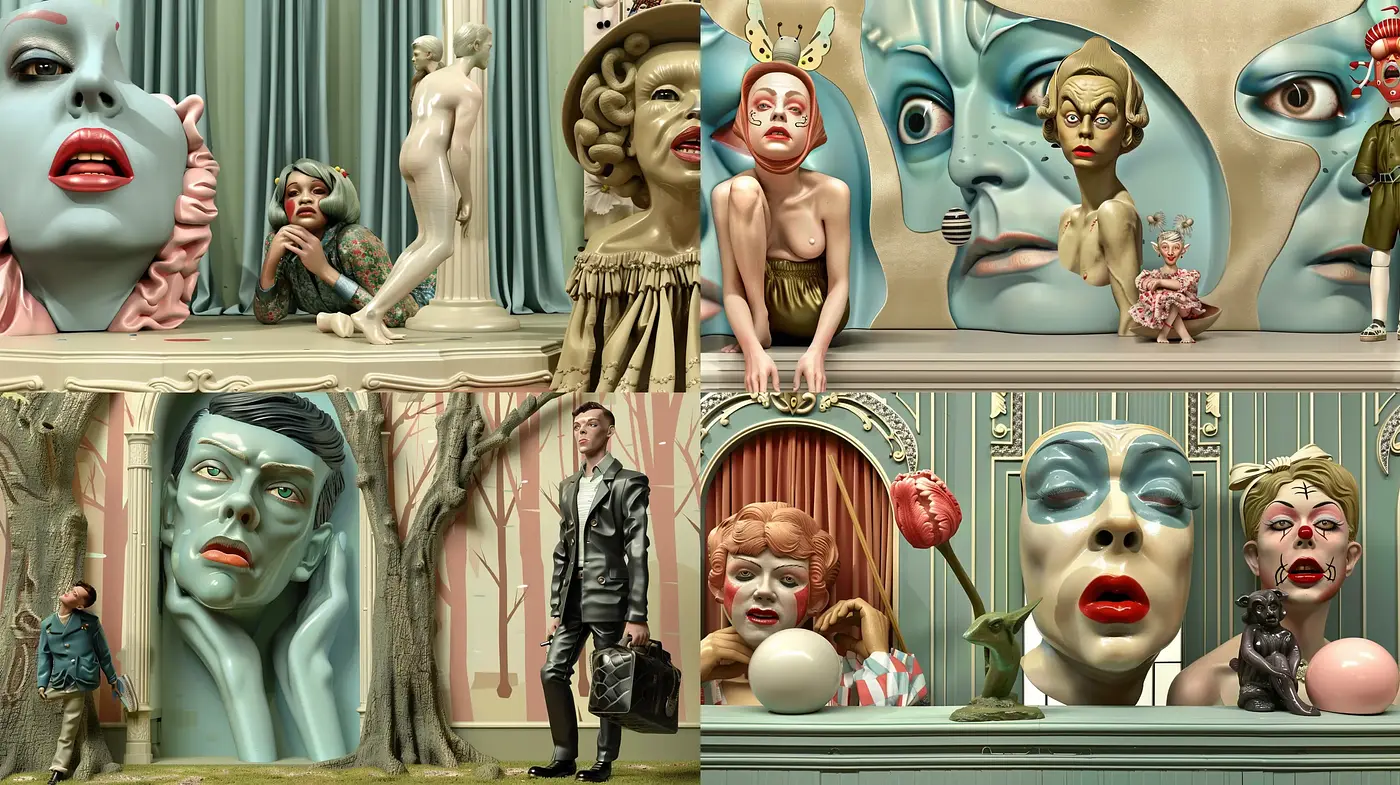 Surreal Classical Fusion with Vibrant Surrealist Overtones - Midjourney sref style