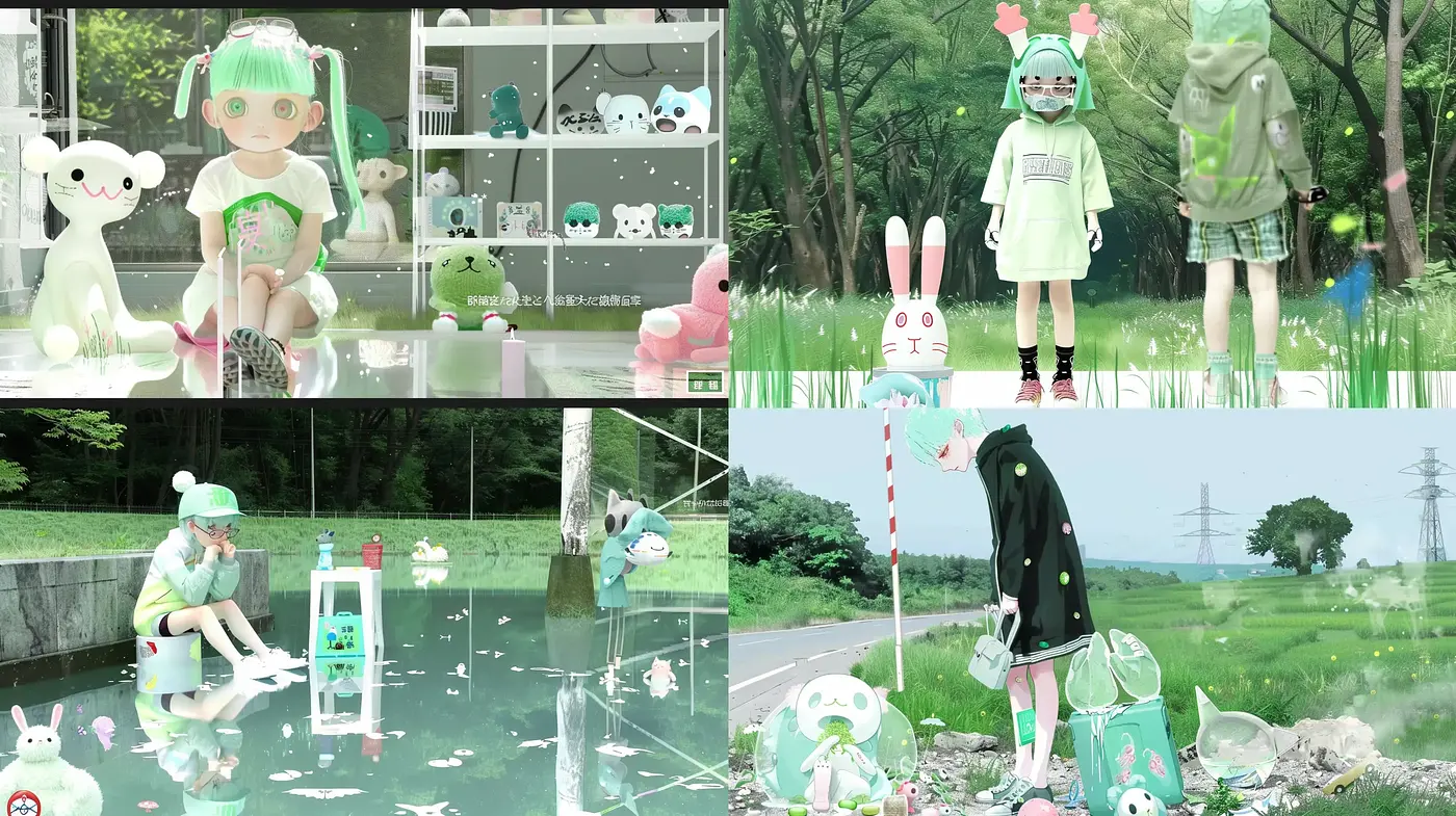 Whimsical Pastel Dreamscapes with Surreal Companions - Midjourney sref style